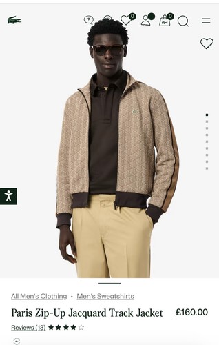 Lacoste men full zip track - men’s,