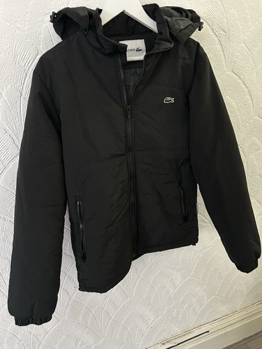 Lacoste men black hooded - black,